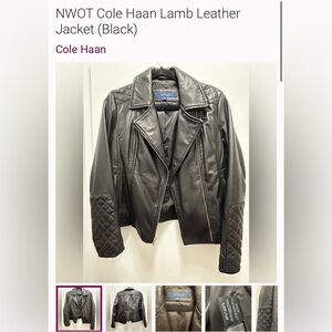 Cole Haan Quilted Lambskin Leather Jacket